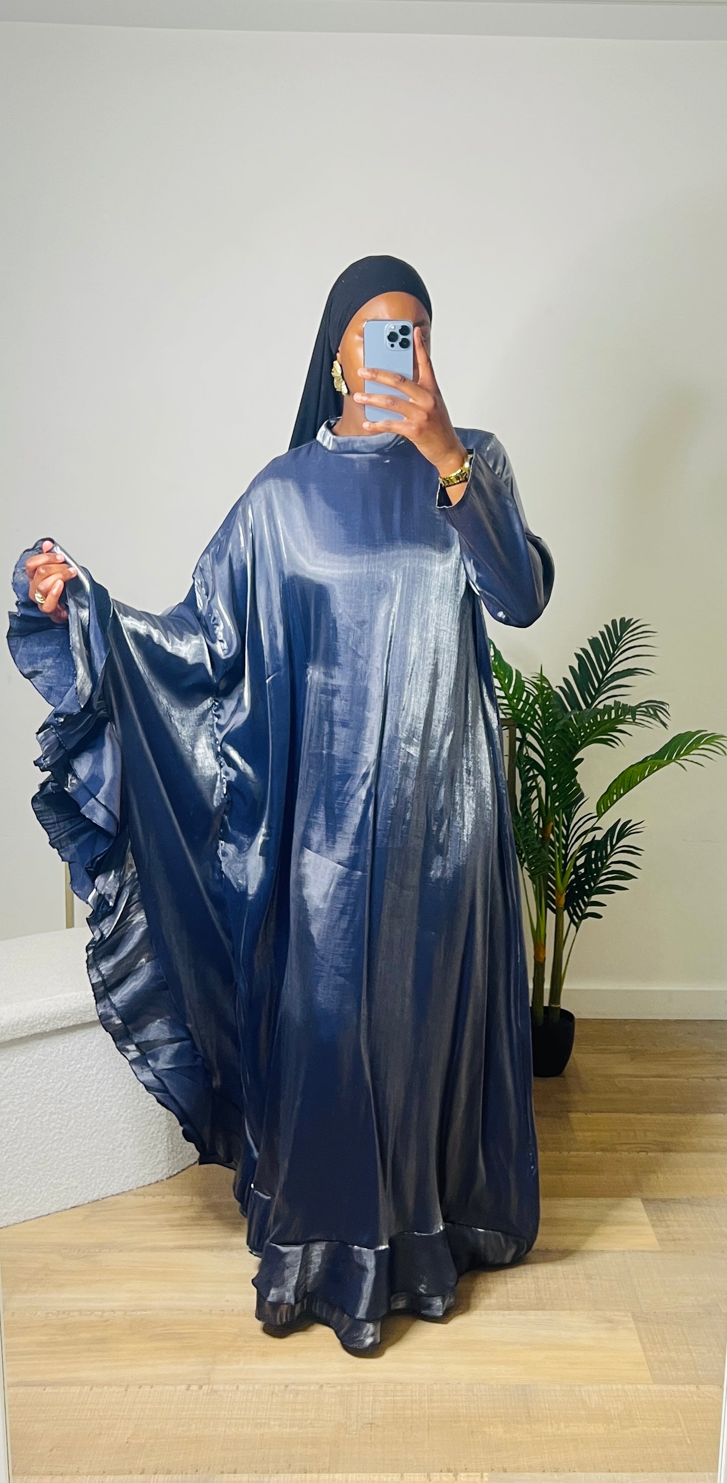 Robe organza à volant KAINA