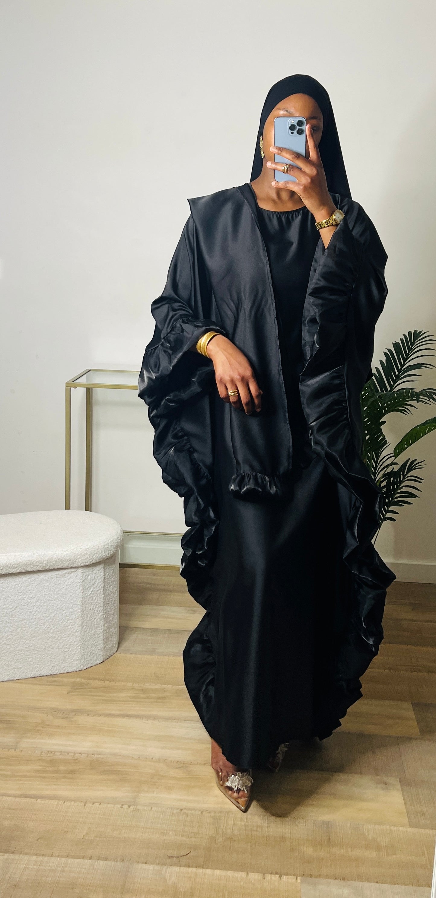 Abaya à volant Mary