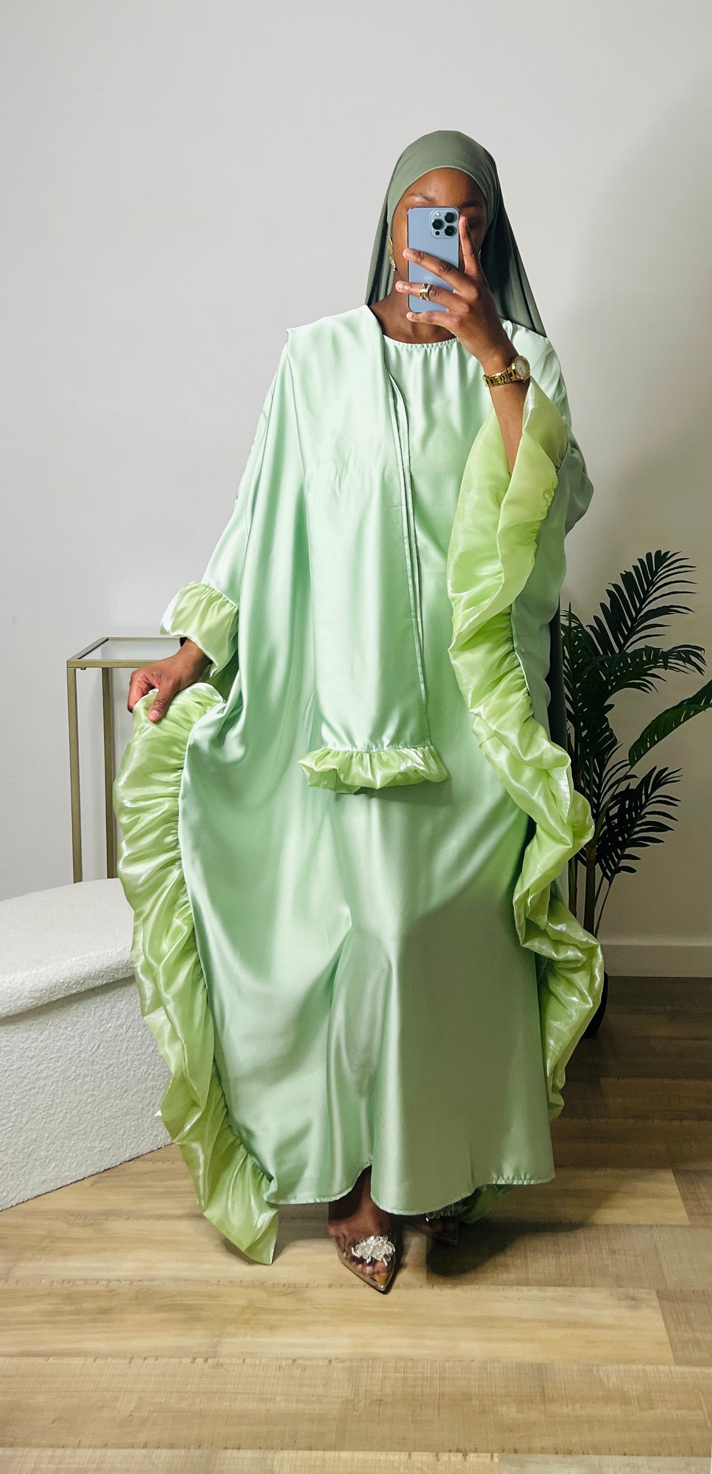 Abaya à volant Mary