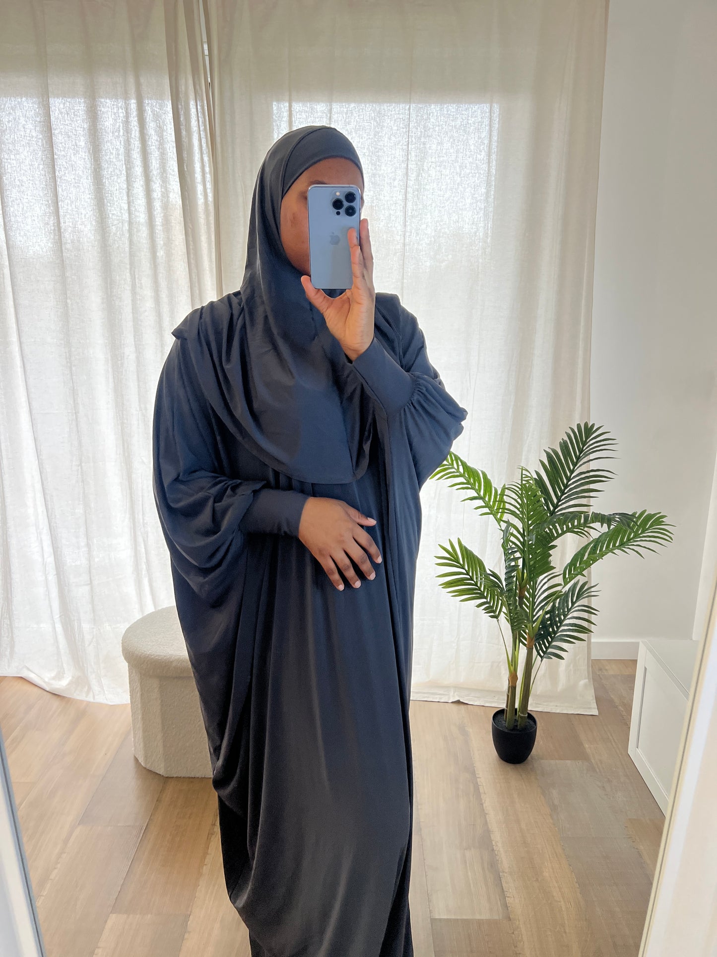 Robe de prière 1 pièce gris foncé