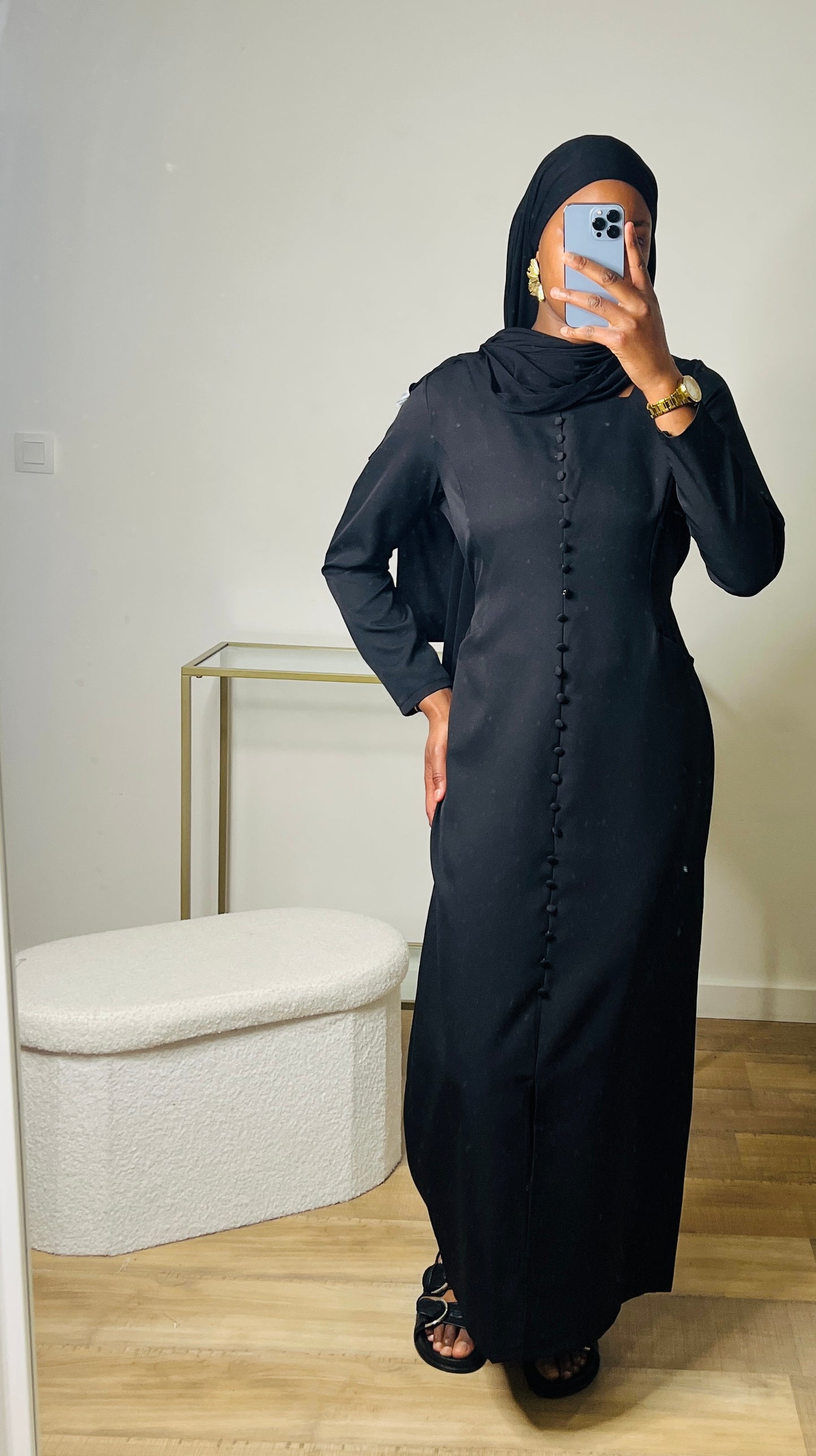 Robe droite à bouton MAËLYS