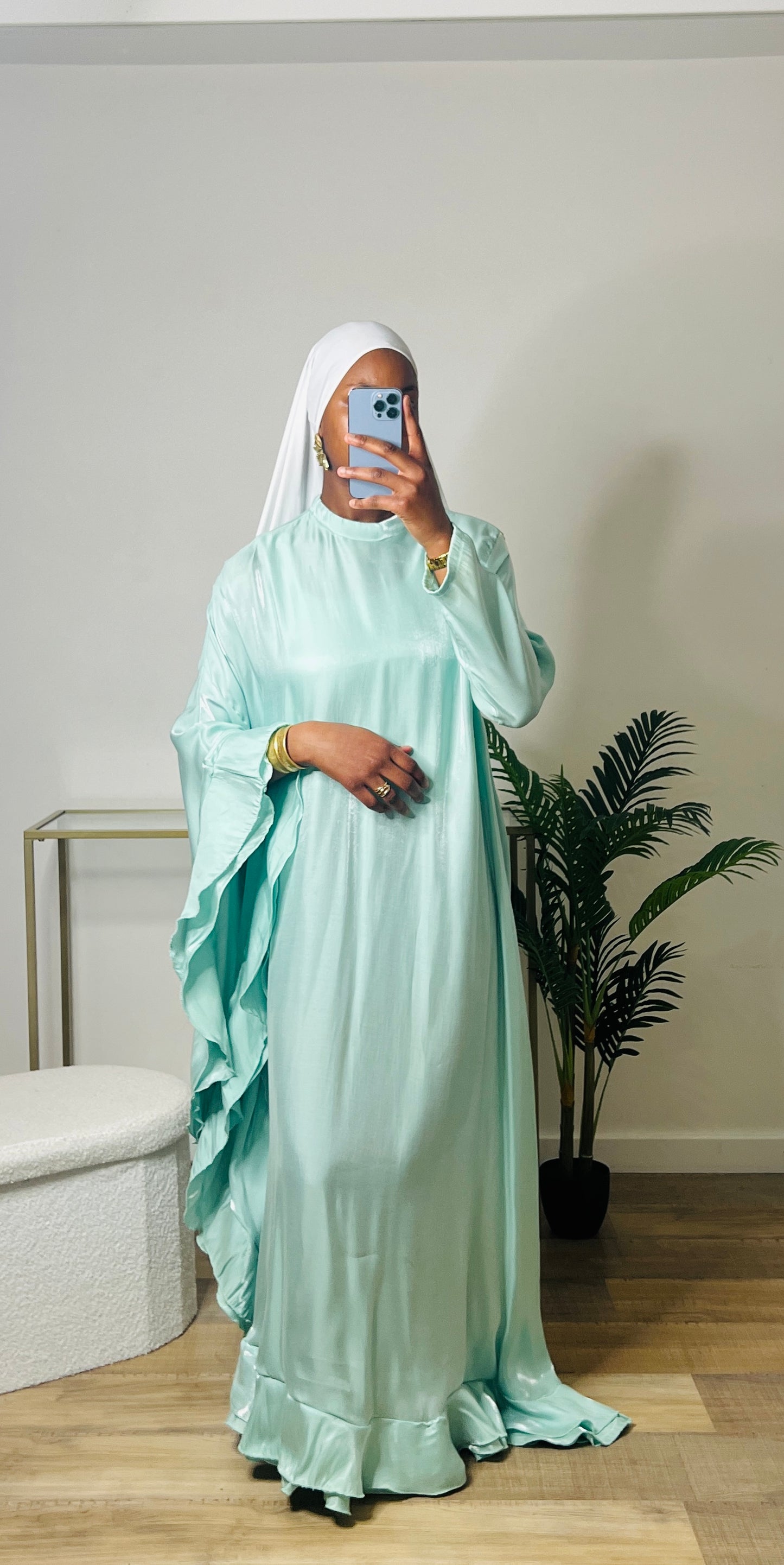 Robe organza à volant KAINA