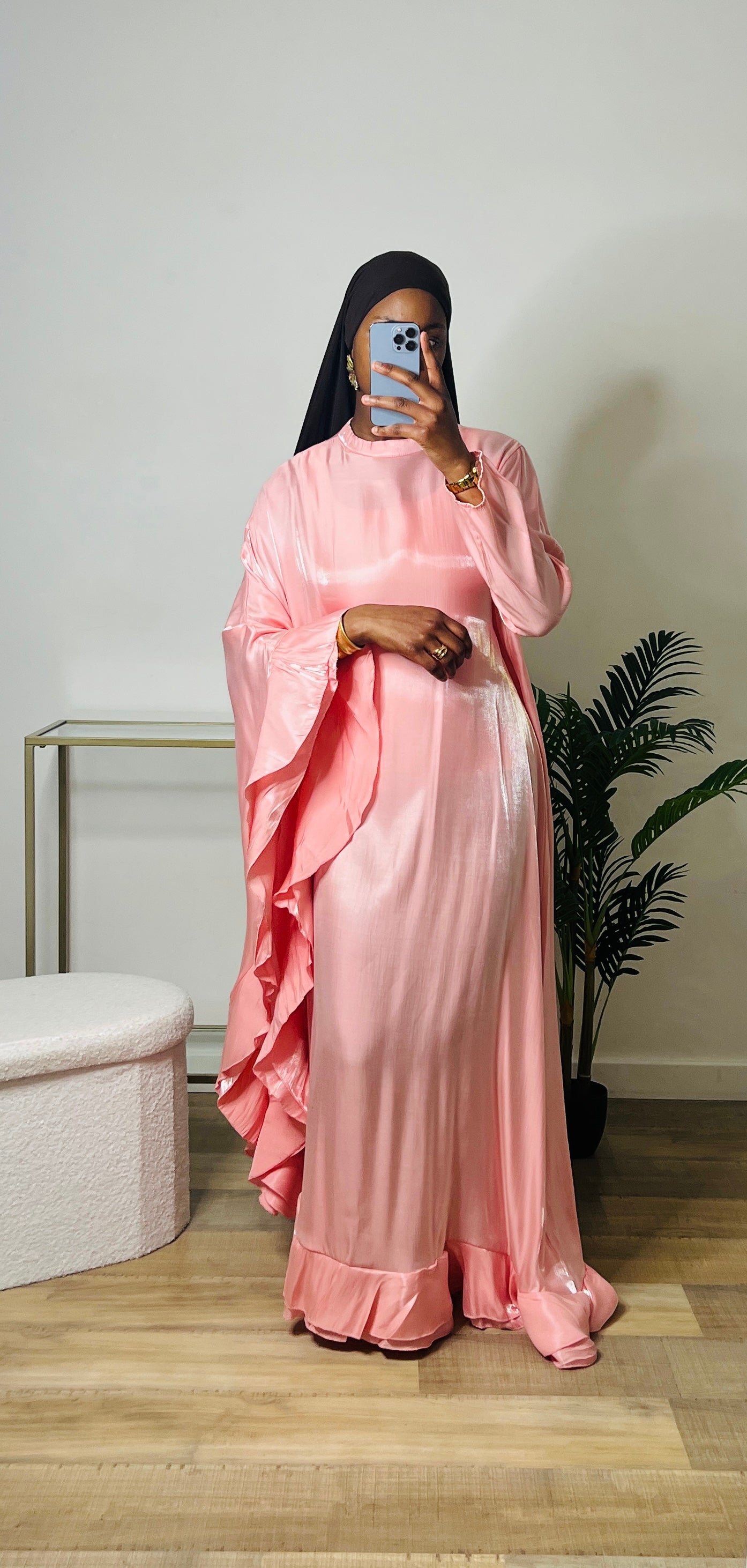 Robe organza à volant KAINA