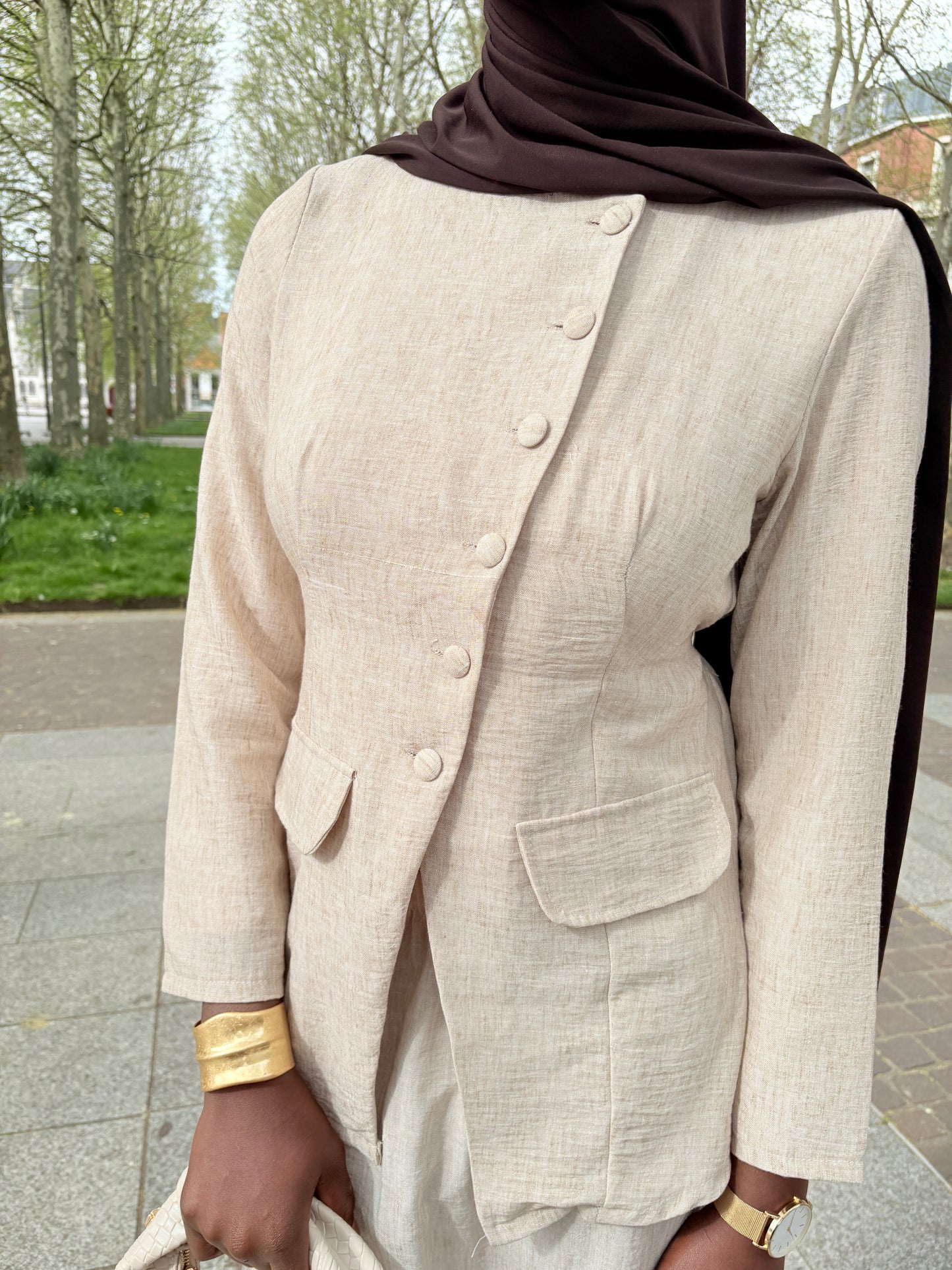 Ensemble Himan beige foncé