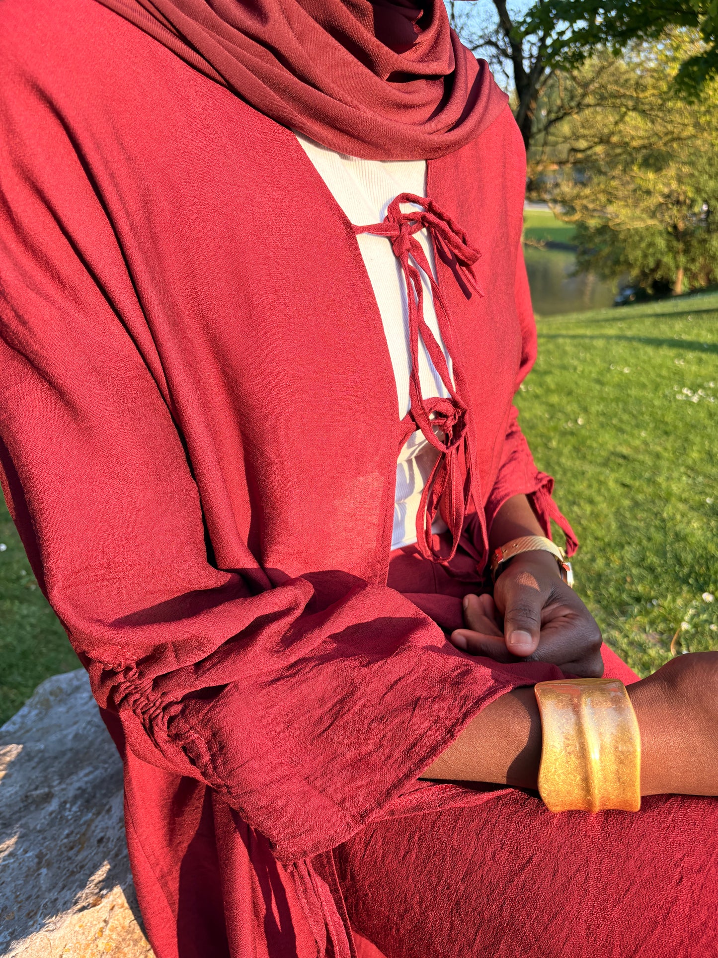 Ensemble pantalon bordeaux